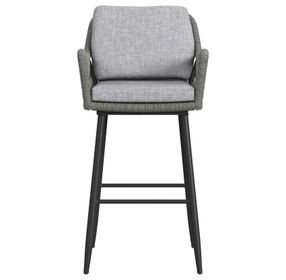 Orlando Gray Upholstered Outdoor Bar Stool Set of 2