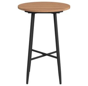 Orlando Brown and Black Outdoor 28" Round Bar Table