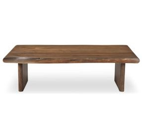 Lila Brown Rectangular Coffee Table