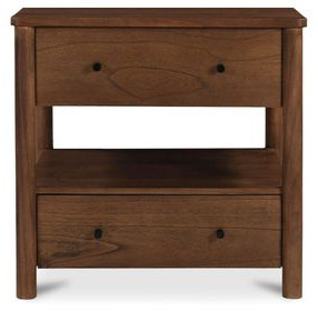 Lottie Brown 2 Drawer Nightstand