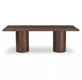 Hadley Warm Brown 86" Rectangular Dining Table