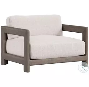 Montaigne Cream Performance Fabric Outdoor Chair And A Half