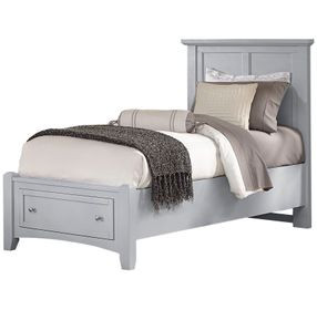 Bonanza Gray Twin Mansion Storage Panel Bed