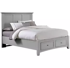 Bonanza Gray Queen Mansion Storage Panel Bed