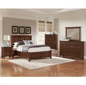 Bonanza Cherry Mansion Storage Panel Bedroom Set