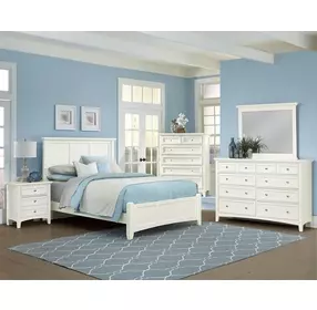 Bonanza White Mansion Panel Bedroom Set