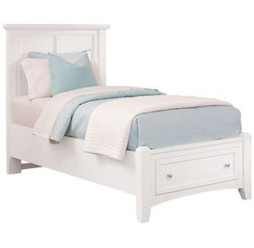 Bonanza White Youth Mansion Storage Panel Bed
