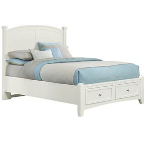 Bonanza White King Storage Poster Bed