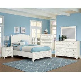 Bonanza White Poster Bedroom Set