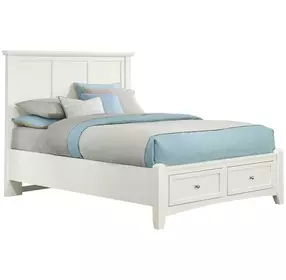 Bonanza White Queen Mansion Storage Panel Bed