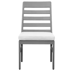 Navarro Outdoor Dining White Upholstered Outdoor Side Chair Set of 2