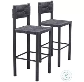 Iska Black Bar Stool Set Of 2