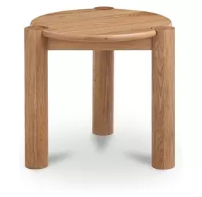 Jack Brushed Natural Oak Round Side Table