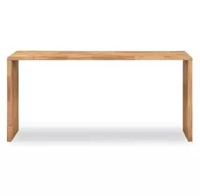 Carrie Natural 75" Rectangular Counter Height Table