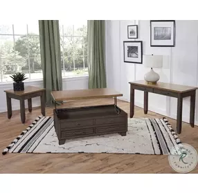 Bear Creek Caramel And Sable Lift Top Occasional Table Set