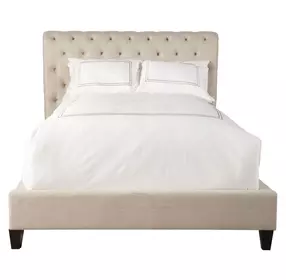 Cameron Downy Natural Queen Upholstered Panel Bed