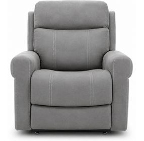 Lloyd Stonewash Dove Performance Fabric Power Lift Recliner with Power Lumbar and USB Charging