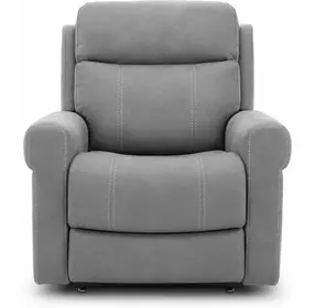 Lloyd Stonewash Dove Performance Fabric Power Lift Recliner with Power Lumbar and USB Charging