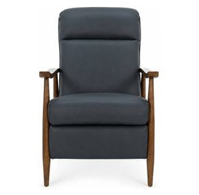 Hampton Santa Fe Ocean Leather Push Thru The Arms Recliner