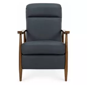 Hampton Santa Fe Ocean Leather Push Thru The Arms Recliner