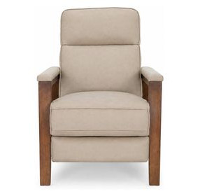 Ashland Cashmere Stone Leather Push Thru The Arms Recliner