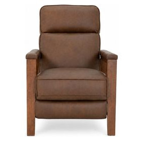 Ashland Oasis Walnut Leather Push Thru The Arms Recliner