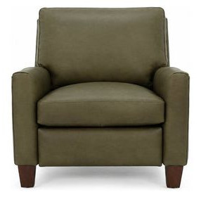 Fremont Oasis Olive Leather Push Thru The Arms Recliner
