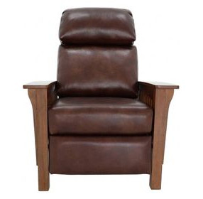 Mission Wenlock Fudge Leather Push Thru The Arms Recliner