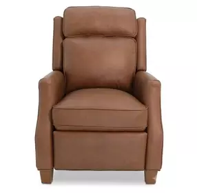 Nixon Dobbs Saddle Leather Push Thru The Arms Recliner