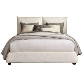 Cumulus Cozy Snow Queen Upholstered Panel Bed