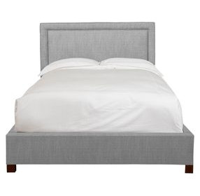 Cody Mineral Gray Performance Fabric Queen Upholstered Panel Bed