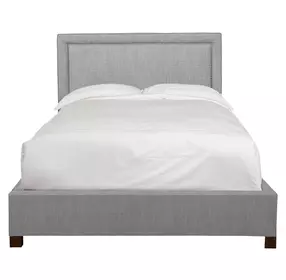 Cody Mineral Gray Performance Fabric Queen Upholstered Panel Bed