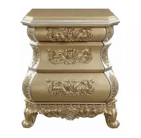 Seville Gold 3 Drawer Nightstand
