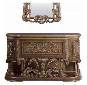 Constantine Brown and Gold 4 Drawer Dresser