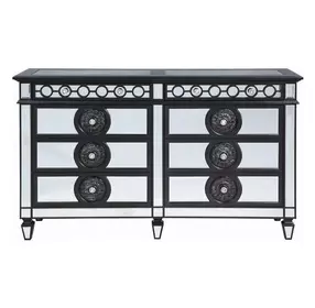 Varian II Black and Silver 8 Drawer Dresser