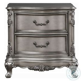 Ariadne Antique Platinum 2 Drawer Nightstand