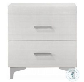 Casilda White 2 Drawer Nightstand