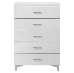 Casilda White 5 Drawer Chest