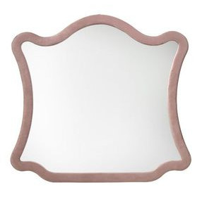 Salonia Pink Upholstered Arched Dresser Mirror
