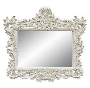 Adara Antique White Rectangular Dresser Mirror