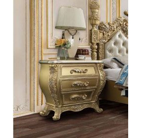 Cabriole Gold 3 Drawer Nightstand