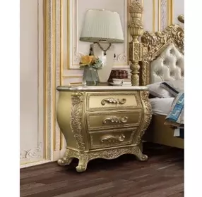 Cabriole Gold 3 Drawer Nightstand