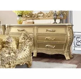 Cabriole Gold 6 Drawer Dresser