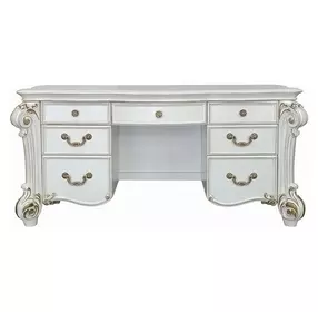 Vendome Antique Pearl 7 Drawer Vanity Desk