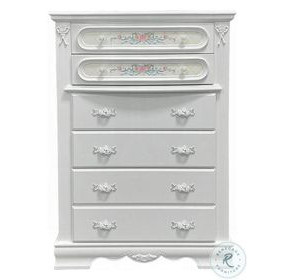 Flora White 5 Drawer Chest