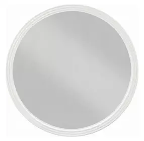 Carena White Round Wall Mirror