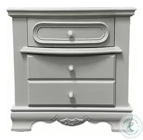 Flora Gray 2 Drawer Nightstand