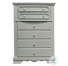Flora Gray 5 Drawer Chest