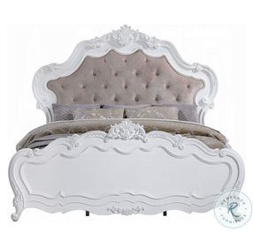 Latisha White Eastern King Upholstered Bed