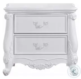 Latisha White 2 Drawer Nightstand